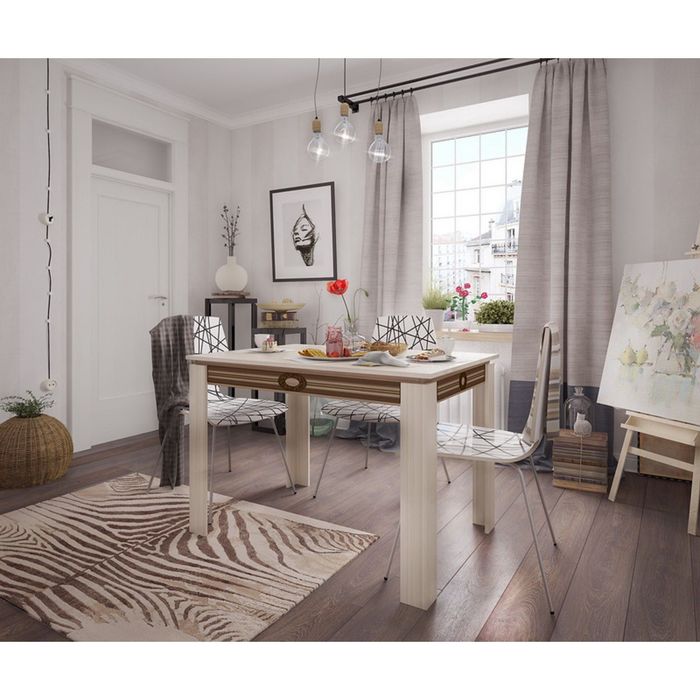 Стол обеденный Гермес 1 Венге/дуб млечный