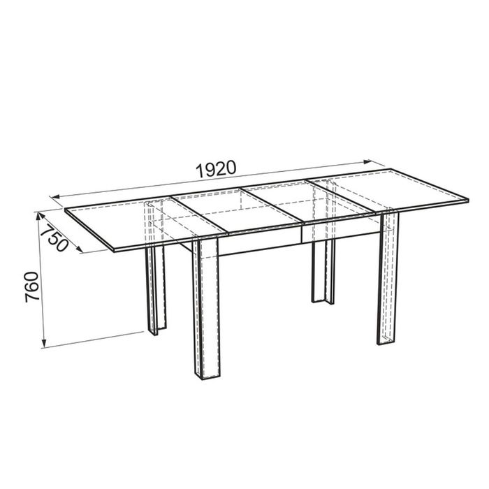 Стол обеденный Гермес 2 Ясень шимо темный / Ясень шимо светлый
