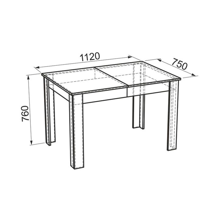 Стол обеденный Гермес 2 Ясень шимо темный / Ясень шимо светлый
