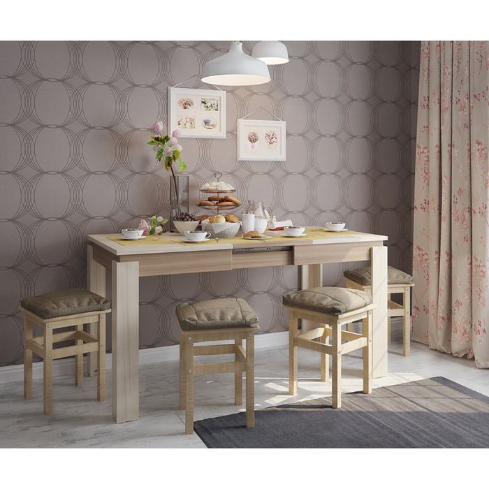 Стол обеденный Гермес 2 Ясень шимо темный / Ясень шимо светлый