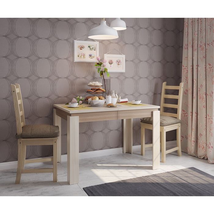 Стол обеденный Гермес 2 Ясень шимо темный / Ясень шимо светлый