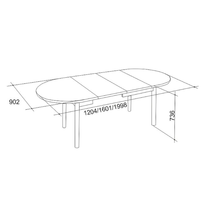 Стол обеденный «Квартет 1», Дуб млечный