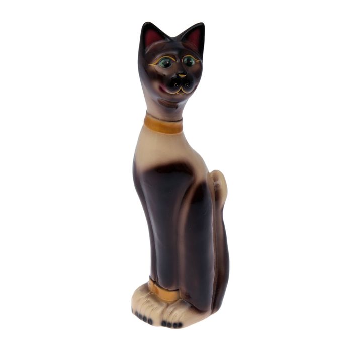 Копилка "Кот Васька" глянец, бежево-шоколадная