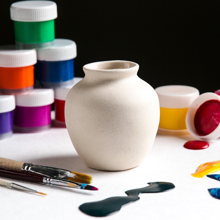 Ваза "Бочонок" белая