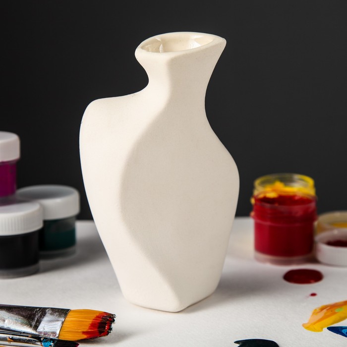 Ваза "Волна" белая, микс