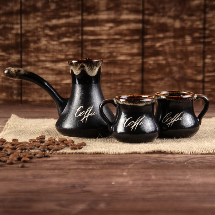 Набор кофейный "Малая" 3 предмета, 0,2 л/ 0,1 л