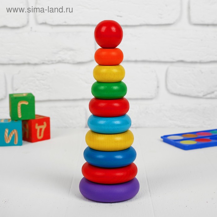 фото Пирамидка «кольцевая новая» краснокамская игрушка