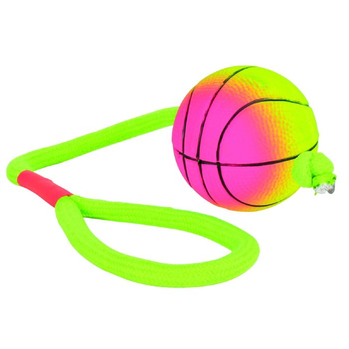 Набор мячей Trixie с веревкой ф6см/30см, неон, 24шт.