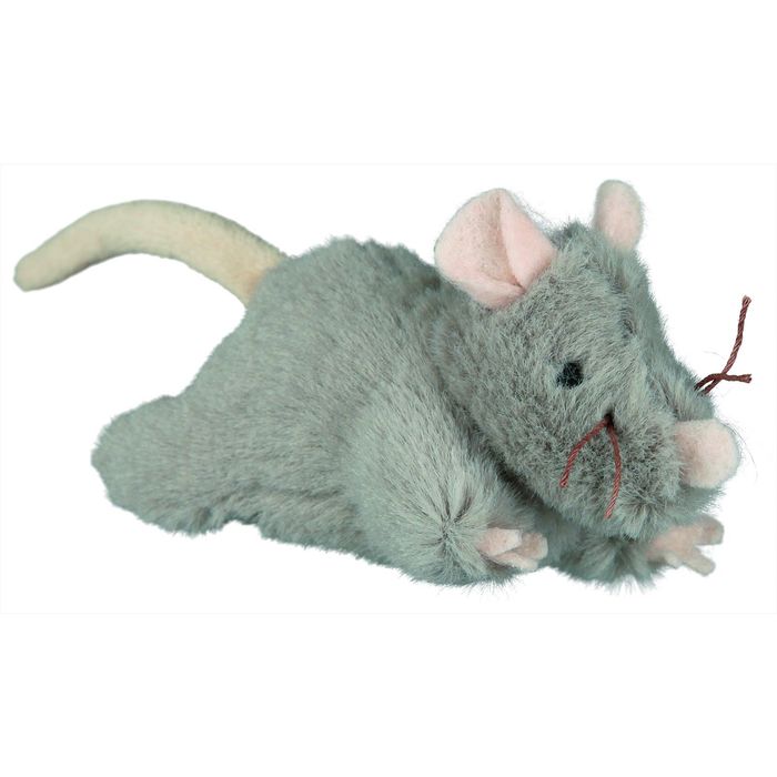 Игрушка для кошки "Мышь" с микрочипом, 15см., плюш.