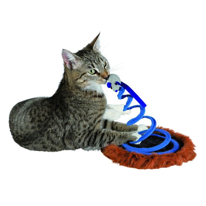 Игрушка Trixie  &quot;Мышь на пружине&quot; для кошки, ф 20 х 25 см