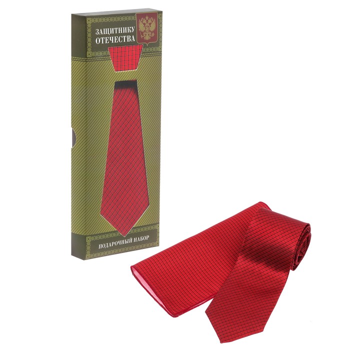 купить Подарочный набор: галстук и платок Защитнику Отечества