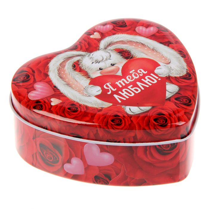 Набор мыльных лепестков в шкатулке-сердце "Я тебя люблю", 5 бутонов и полотенце (20х20)