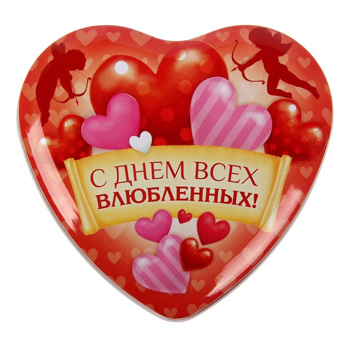 Набор мыльных лепестков в шкатулке-сердце "С днем всех влюбленных!", 5 бутонов и полотенце (20х20)