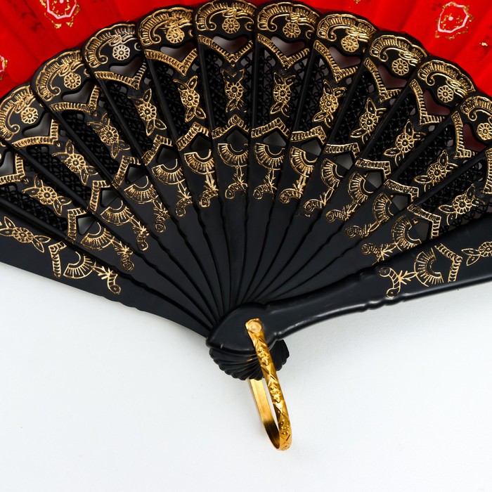 Веер h= 23 см "Цветочный медальон" МИКС