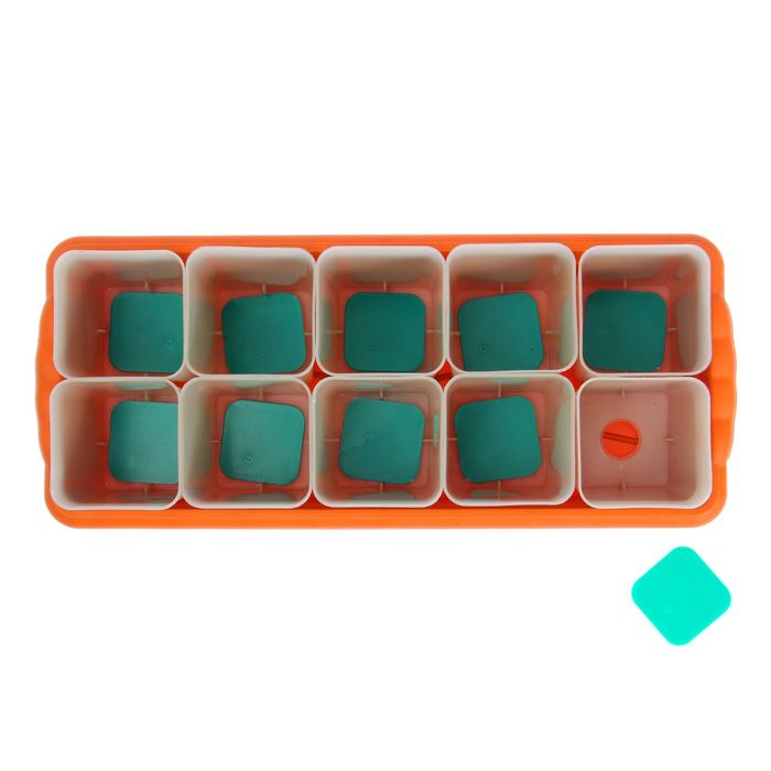 Набор для рассады: стаканы - 10 шт. по 400 мл, поддон 45 х 19 см, МИКС