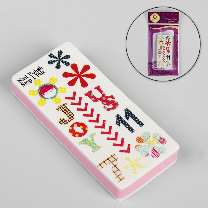 Полировка "Ассорти", 2 в 1, 8,5см, прямоугольная, рисунок МИКС