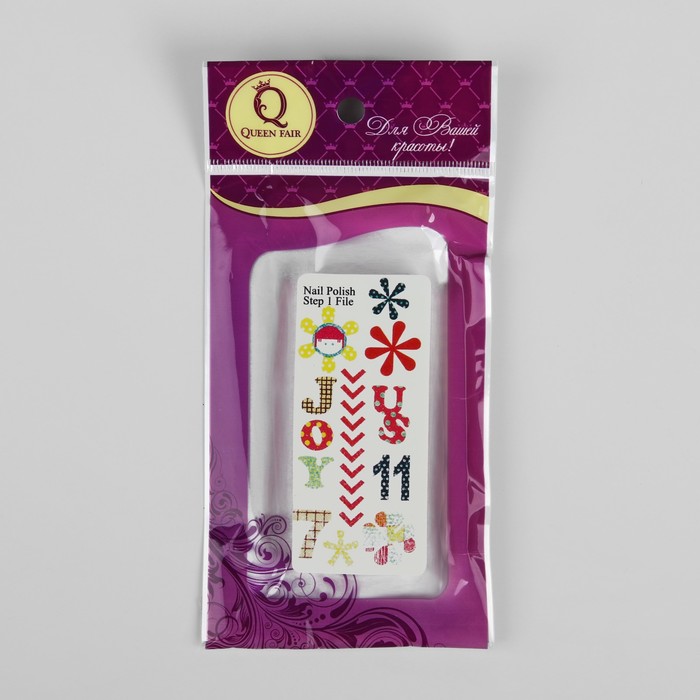 Полировка "Ассорти", 2 в 1, 8,5см, прямоугольная, рисунок МИКС