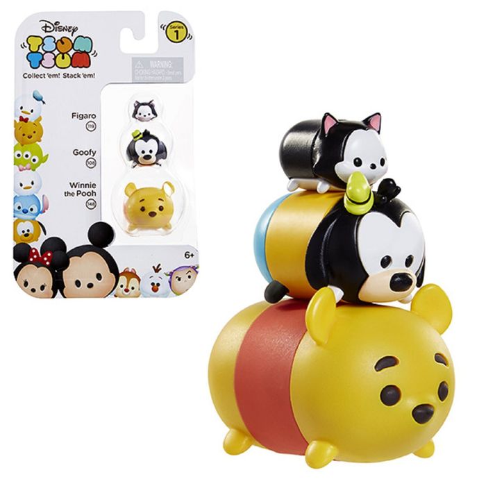 Игрушка фигурка коллекционная Tsum Tsum, уп-ка из 3 шт., 24 шт. в дисплее