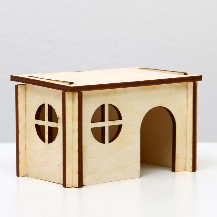 Домик для грызунов малый, 12,5 х 7,5 х 7 см