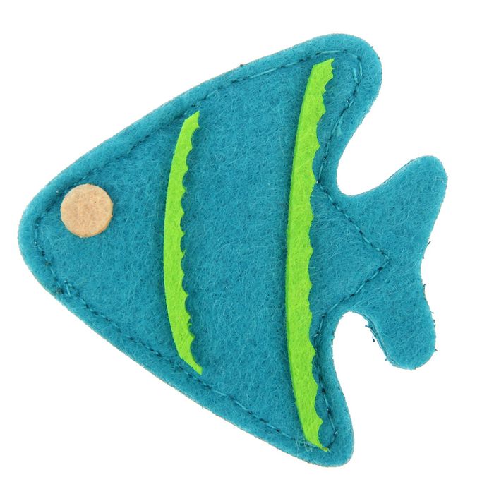 Игрушка для кошек Рыбка" из фетра с кошачьей мятой, 7 х 7 см  МИКС ЦВЕТОВ