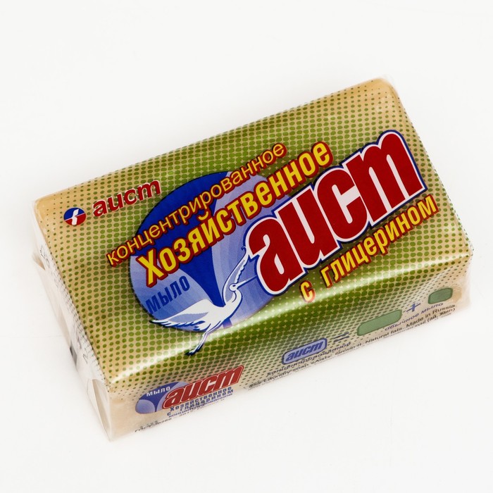 Концентрированное хозяйственное мыло "Аист" с глицерином, 150 г