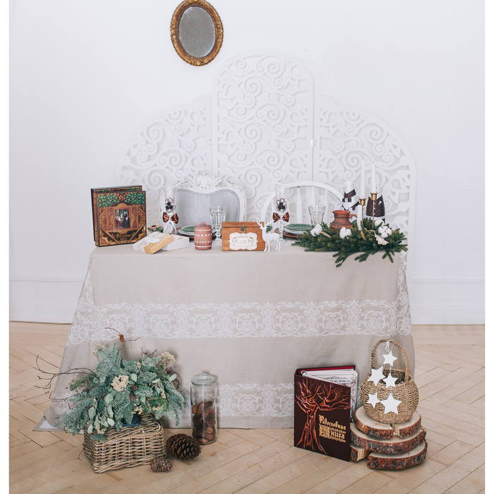 Столовый набор "Этель" Виолетта, скатерть 150х250 см, салфетки 45х45 см-10 шт.