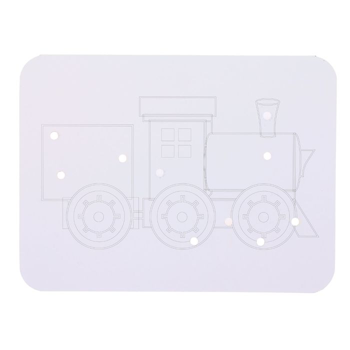 Шнуровка-раскраска "Поезд+2 колеса"