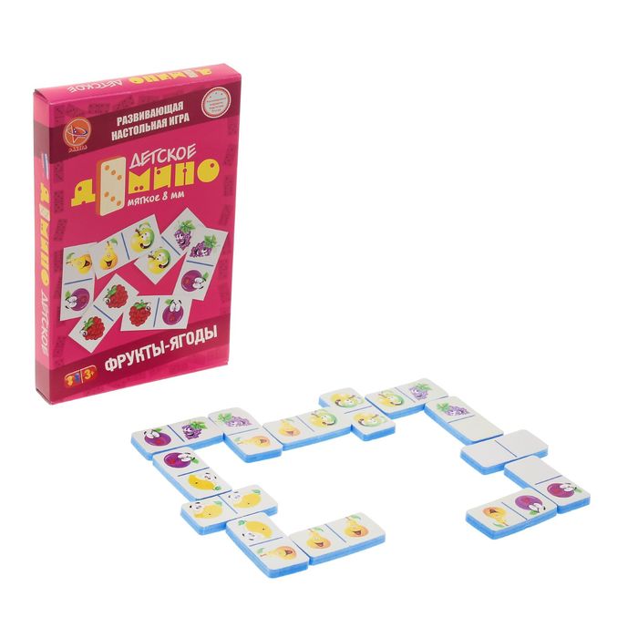 Домино "Фрукты-ягоды", мягкое