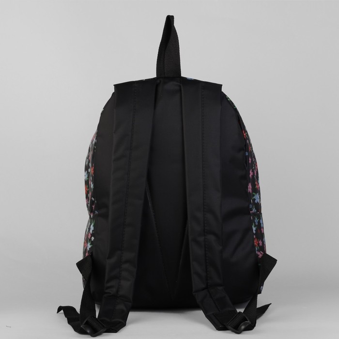 Рюкзак молодёжный, 1 отдел, наружный карман, цвет чёрный/разноцветный