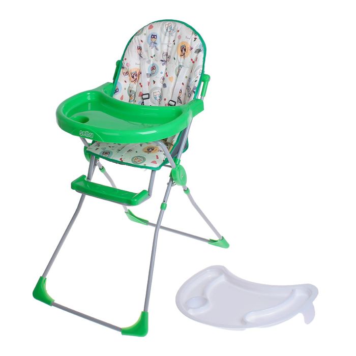 Стульчик для кормления Selby 251 «Совы», цвет зелёный