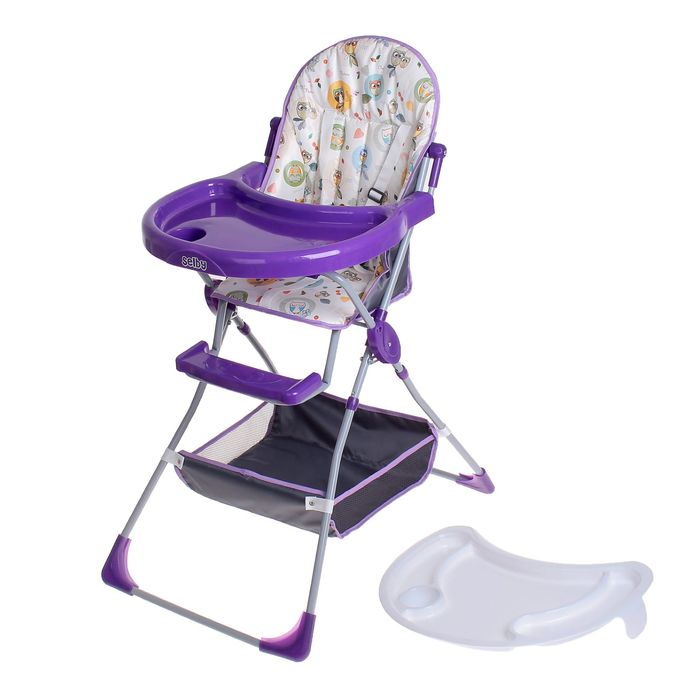 Стульчик для кормления Selby 252 «Совы», цвет фиолетовый