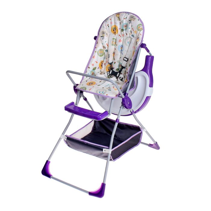 Стульчик для кормления Selby 252 «Совы», цвет фиолетовый
