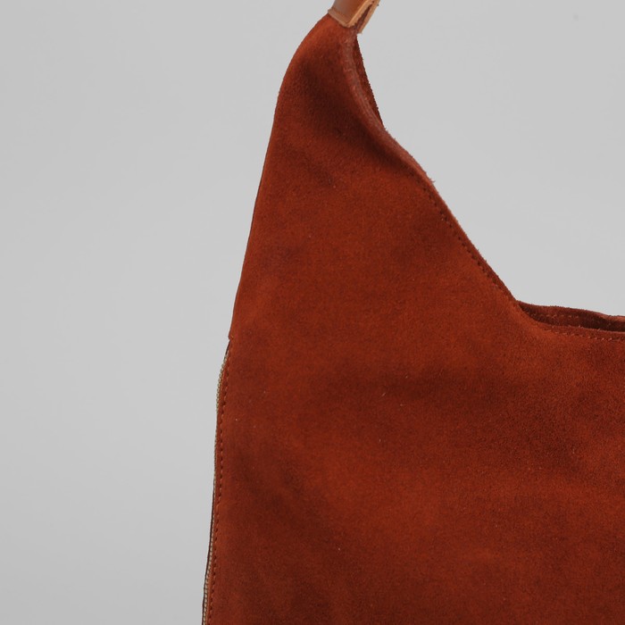 Сумка женская на молнии, 1 отдел с перегородкой, 2 наружных кармана, цвет рыжий