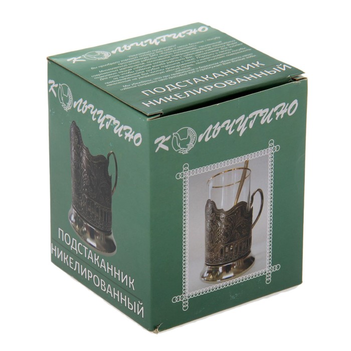 Подстаканник "Пётр I", никелированный, с чернением