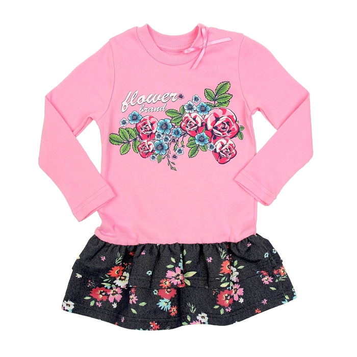 Платье для девочки "Незабудка", рост 98 см (52), цвет розовый