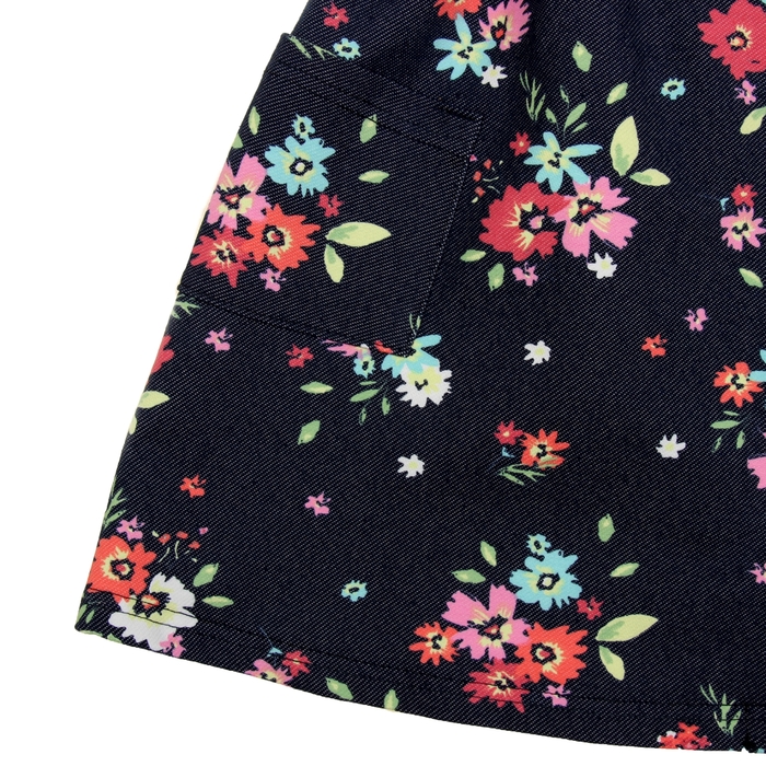 Сарафан для девочки "Незабудка", рост 116 см (60), цвет тёмно-синий, принт цветы