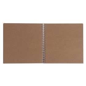 Альбом для зарисовок 190 х 190 мм, 60 листов на гребне Sketchbook, блок крафт-бумага 80 г/м2, МИКС от Сима-ленд