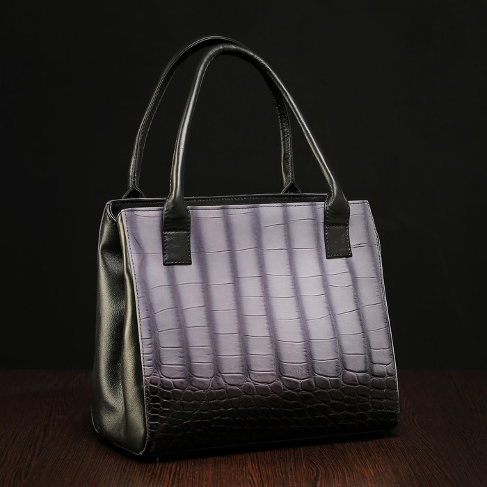 Сумка женская на молнии, 1 отдел с перегородкой, 2 наружных кармана, цвет чёрный