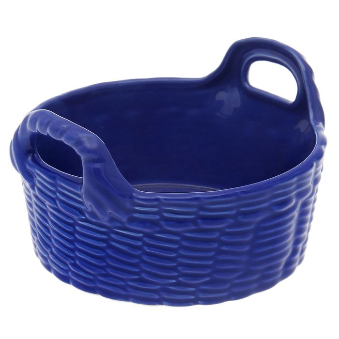 Корзинка d=16 см, высота 10 см, цвет синий
