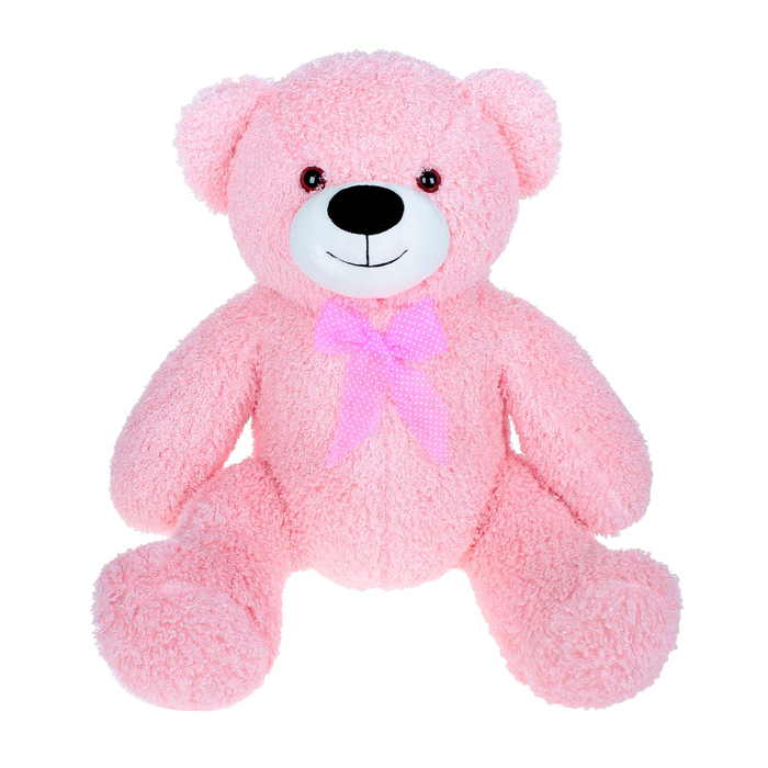 Мягкая игрушка "Медведь кудрявый", цвет розовый