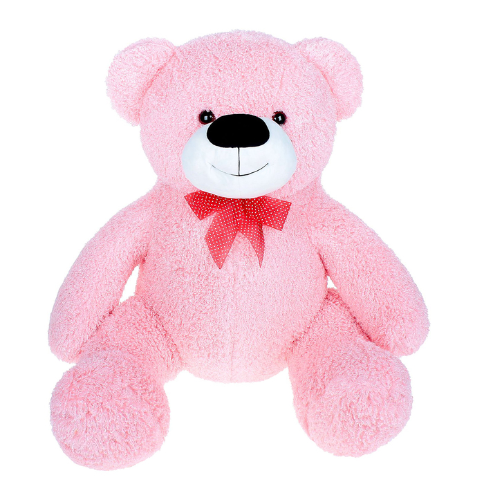 Мягкая игрушка "Медведь кудрявый", цвет розовый