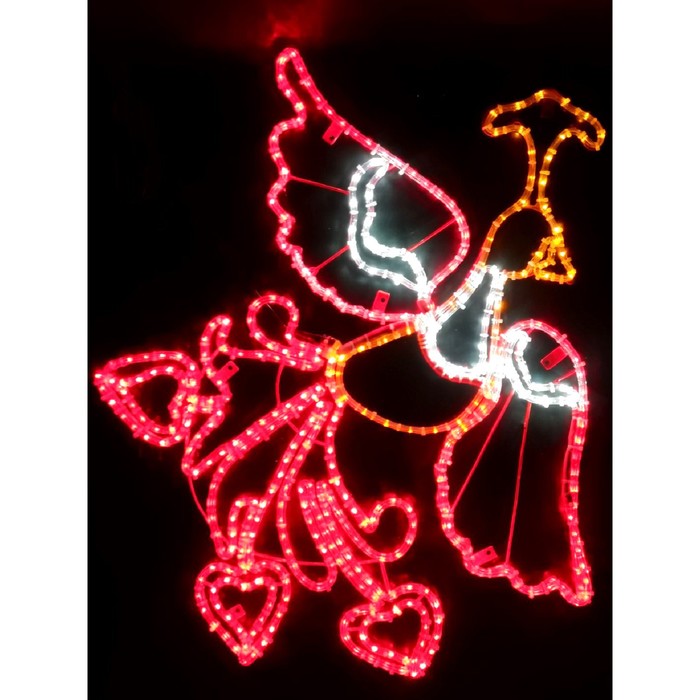 Светодиодное панно "ЖАР ПТИЦА", 2 х 1,65 м, led-шнур 30 м, 90 Вт, металлический каркас