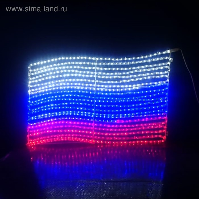 фото Светодиодное панно "флаг рф", 100 х 75 х 3 см, 60 вт