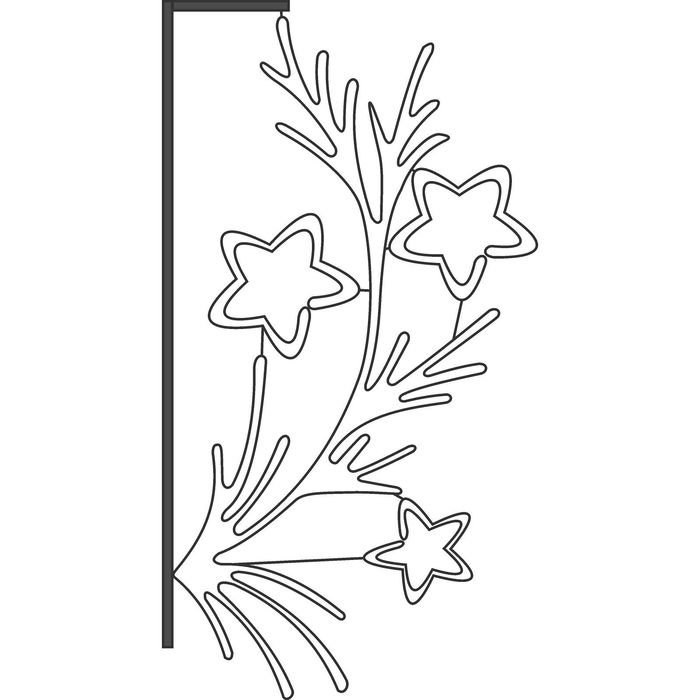 Светодиодная консоль "ЗВЕЗДЫ НА ВЕТКЕ", 1,5 х 0,8 м, led-шнур 18 м, 50 Вт, металлический каркас 18