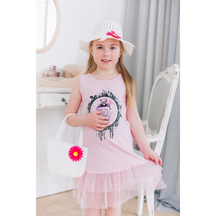 Сарафан для девочки"В тренде", рост 116 см (60), цвет розовый