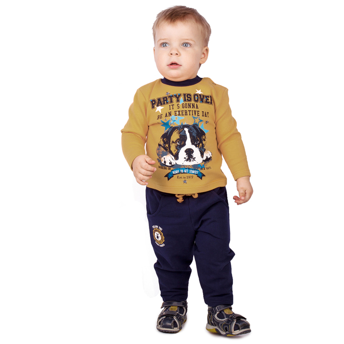 Джемпер для мальчика "В Лондон", рост 74 см (48), цвет тёмно-жёлтый ЮДД346067_М