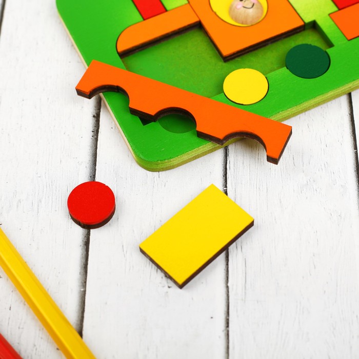 Мозаика "Паровозик-геометрик", 39 деталей