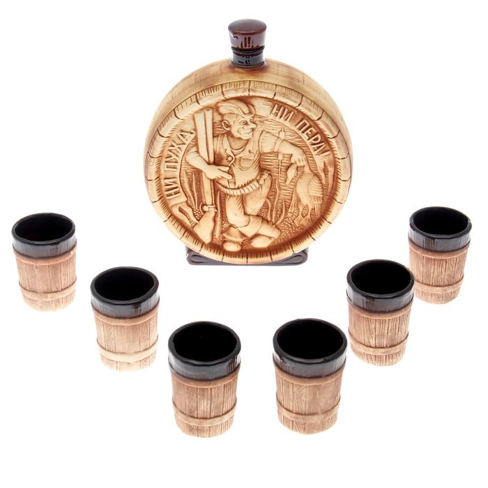 Набор винный "Охота" 7 предметов 1,3 л/ 0,1 л