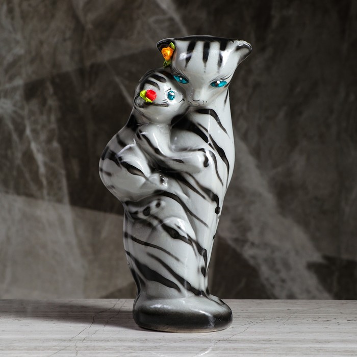 Копилка "Багира мама" малая, серый тигр, глянец