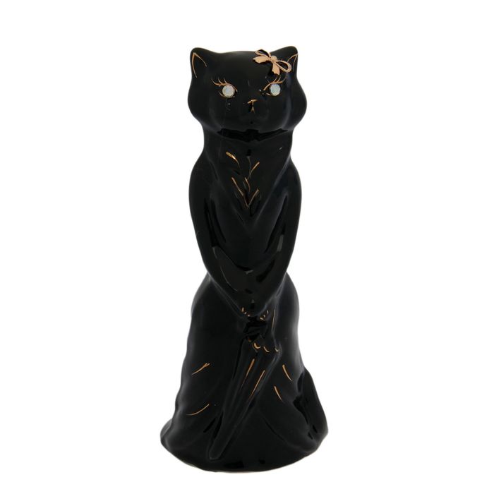 Копилка "Барышня" малая, глазурь, чёрная